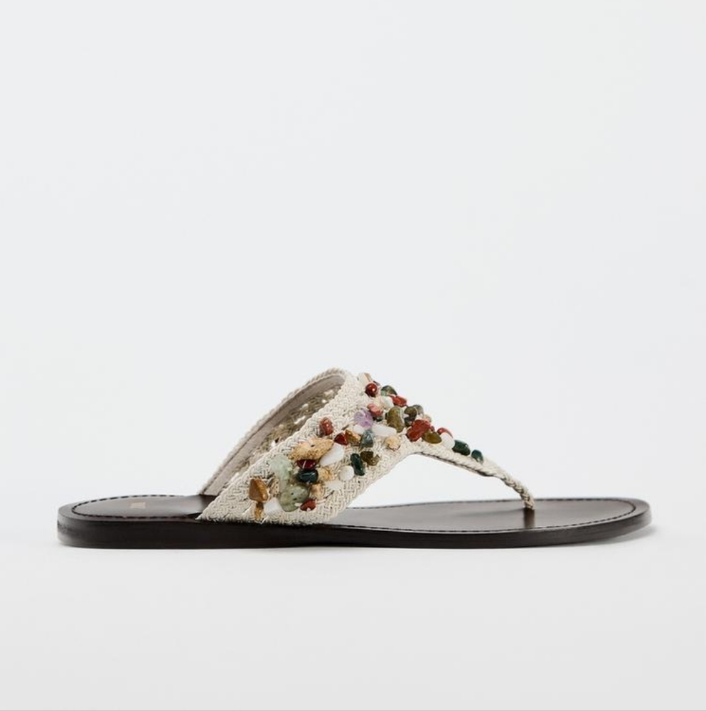 Zara Limited Edition Low Heel Sandals - Picture 2 of 7